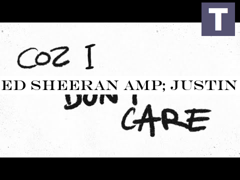 Ed Sheeran -Justin Bieber - I Don't Care [Official Lyric Video]