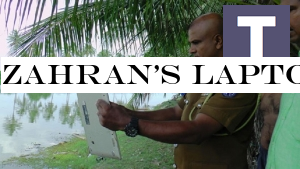 Zahranlaptop recovers from a lagoon
