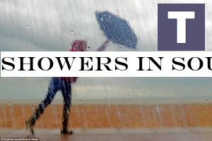 Showers in South-Western, and winds in Northern part