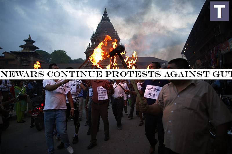 Newars continue protests against Guthi Bill