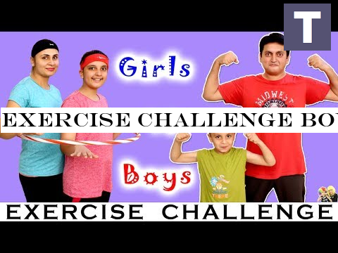 EXERCISE CHALLENGE Boys vs Girls | #Funny Family Challenge Healthy Game | Aayu and Pihu Show