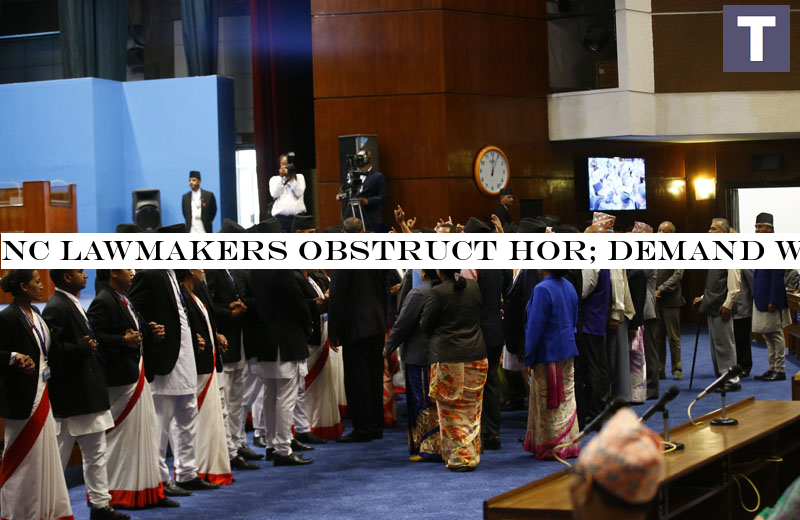 NC lawmakers obstruct HoR; demand withdrawal of Guthi Bill