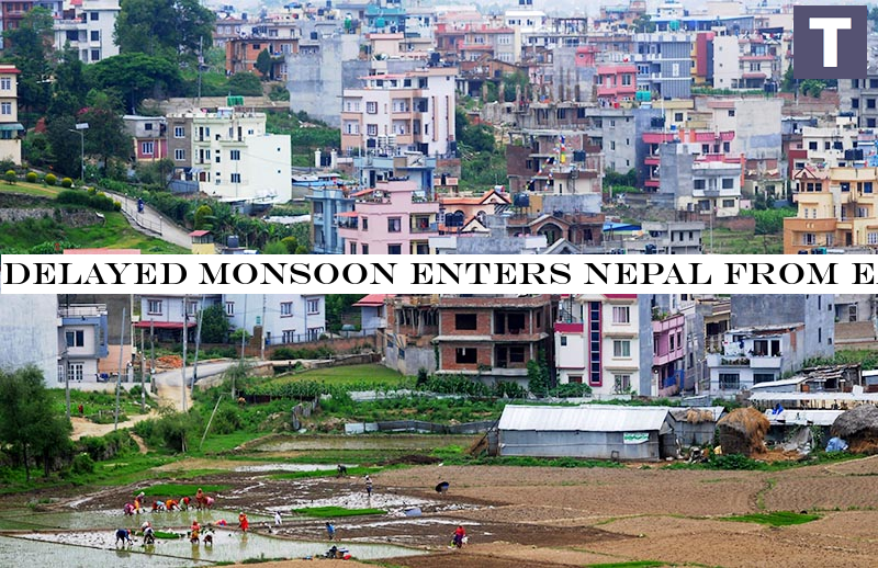 Delayed monsoon enters Nepal from eastern region