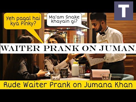Waiter Prank on Jumana Khan - Tik Tok Celebrity | Prank in Dubai