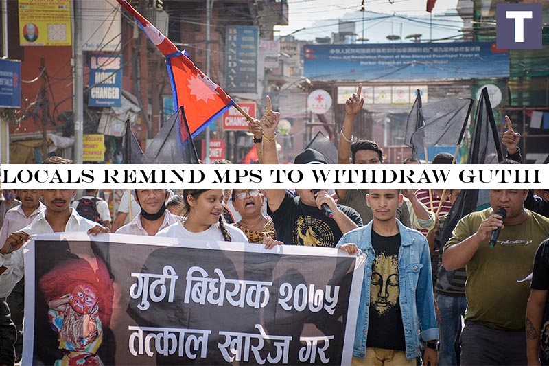 Locals remind MPs to withdraw Guthi Bill
