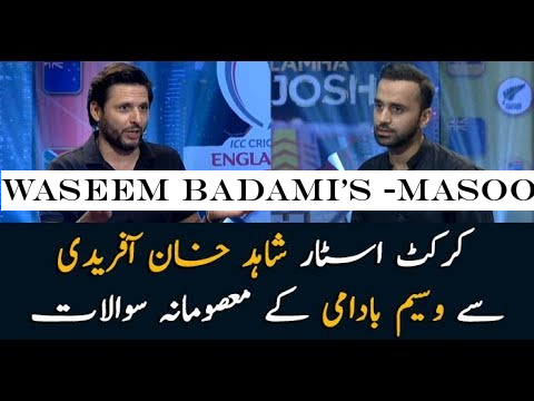 Waseem Badami's quot;Masoomana Sawal quot; with Shahid Afridi