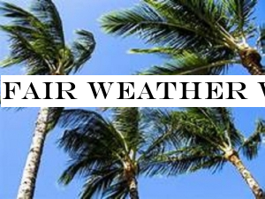 Fair weather with strong gusty winds