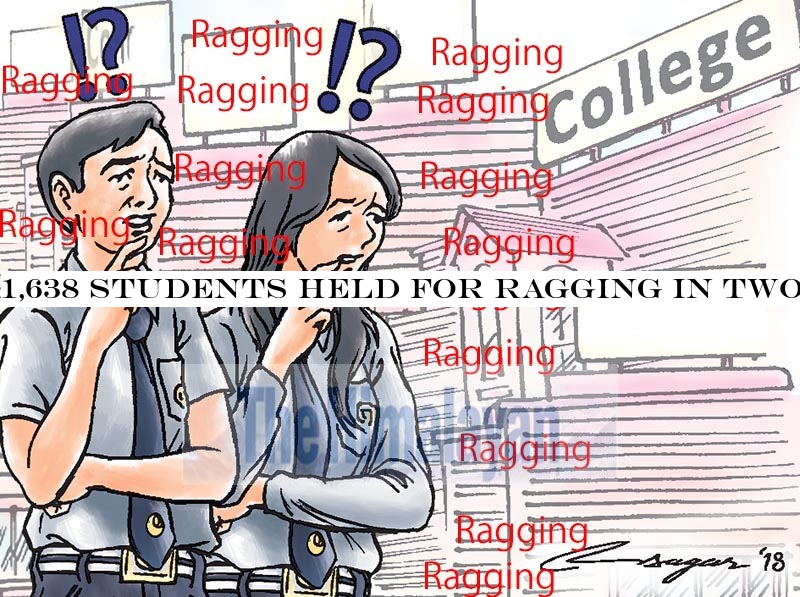 1,638 students held for ragging in two months