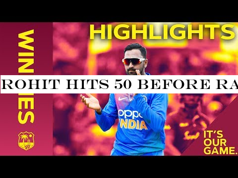 Rohit Hits 50 Before Rain Stops Windies Chase | Windies vs India - Match Highlights | 2nd IT20 2019