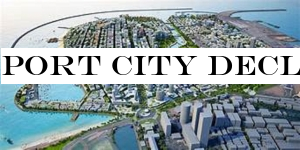 Port city declared as an urban development area under UDA