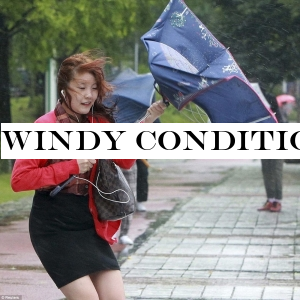 Windy condition over the island with thundershowers