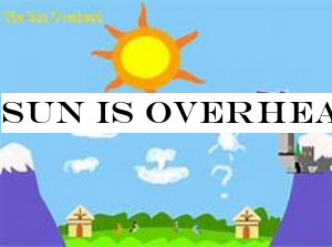 Sun is overhead northern Pallai about 12.13 noon today