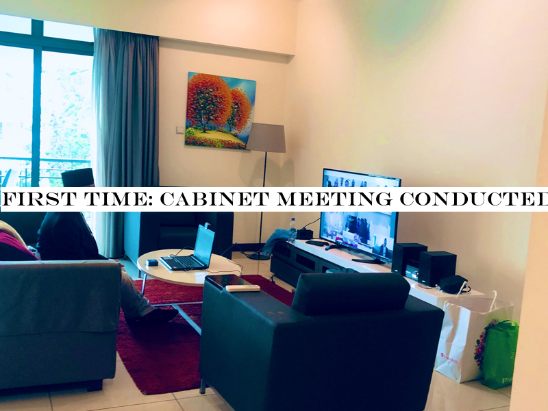 First time: Cabinet meeting conducted through video-conferencing