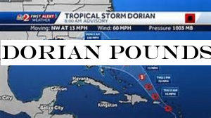 Dorian pounds Bahamas as hurricane warnings are issued for Florida coast