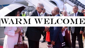 Warm welcome for PM Wickremesinghe