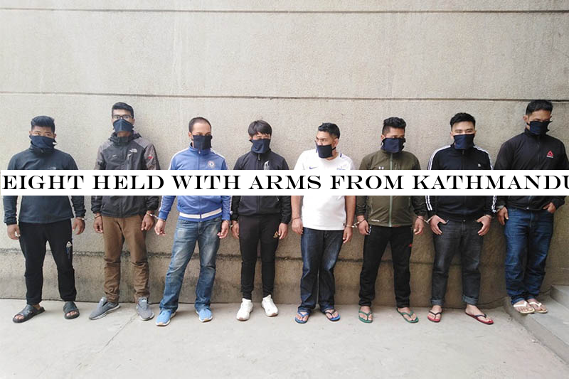 Eight held with arms from Kathmandu