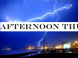 Afternoon thundershowers in next few days
