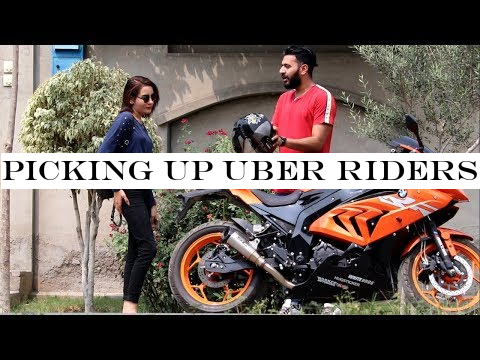 PICKING UP UBER RIDERS ON A BMW HEAVY BIKE PRANK | Haris Awan