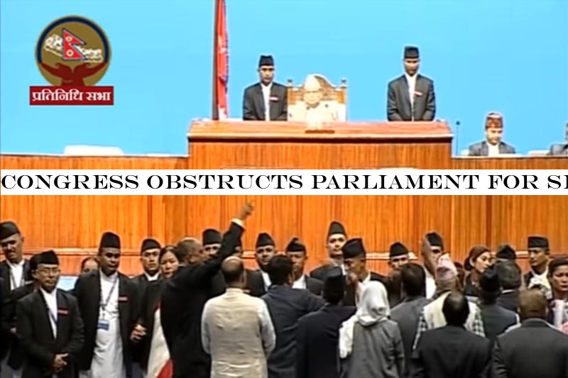 Congress obstructs Parliament for second day over Banke incident