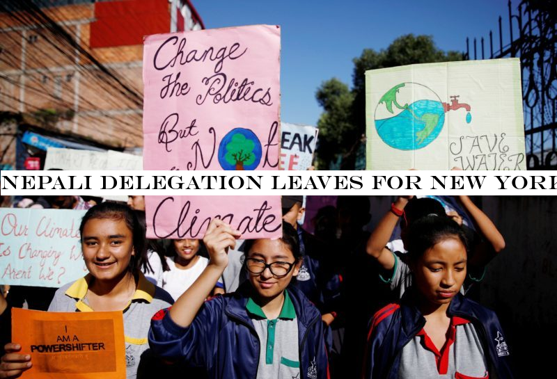 Nepali delegation leaves for New York