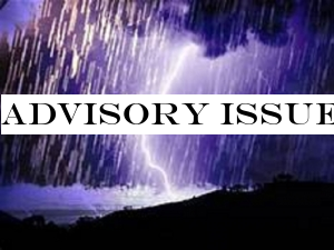 Advisory issued for severe lightning heavy rainfall