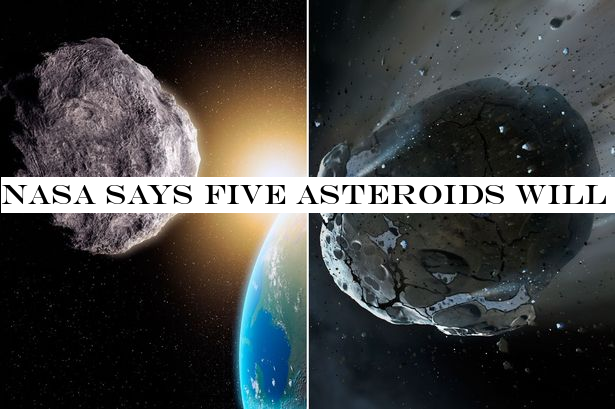 NASA says five asteroids will skim past Earth today - with one as big as Big Ben