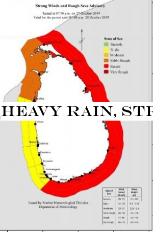 Heavy Rain, Strong Wind and Rough seas Advisory