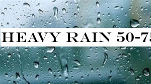 Heavy rain 50-75 mm at some places
