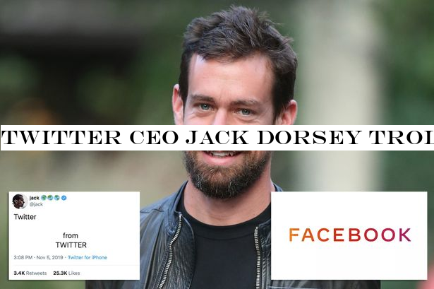 Twitter CEO Jack Dorsey trolls Facebook over new all-caps logo