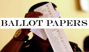 Ballot papers delivered to EC