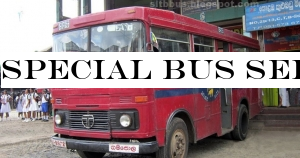 Special bus services from today