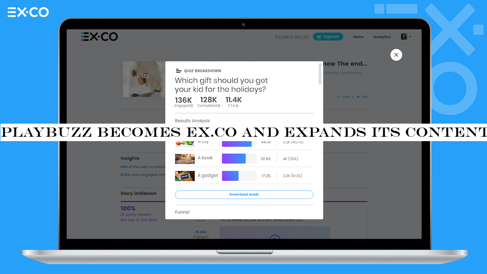 Playbuzz becomes Ex.co and expands its content marketing platform