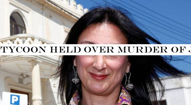 Tycoon held over murder of journalist in car bomb