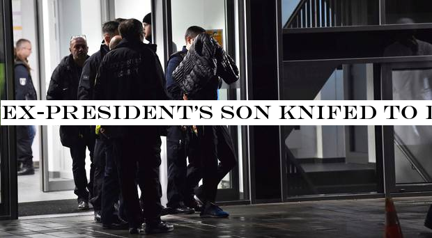 Ex-president's son knifed to death during lecture