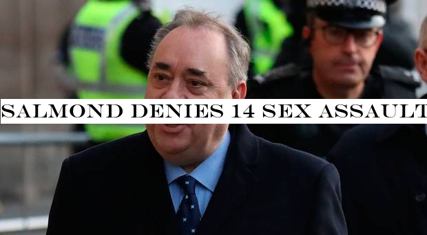 Salmond denies 14 sex assault charges against 10 women