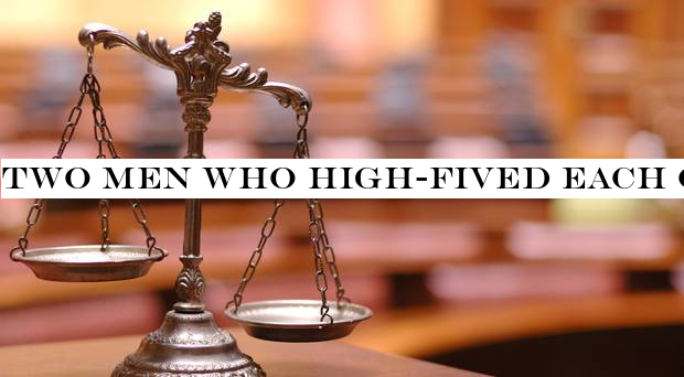 Two men who high-fived each other following rape are jailed