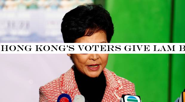 Hong Kong's voters give Lam bloody nose in local elections