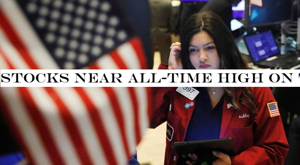 Stocks near all-time high on trade hopes