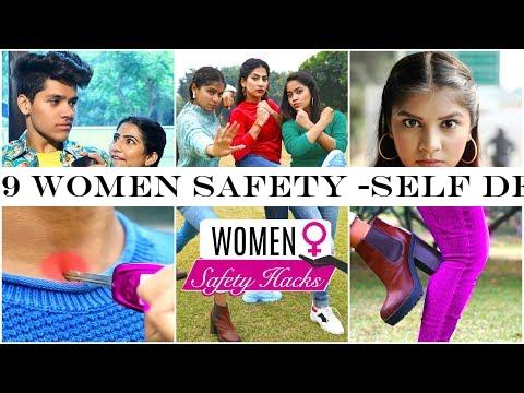 9 Women SAFETY -SELF DEFENCE Hacks | #LifeSavingHacks #Fun #Anaysa