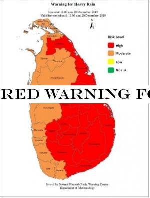 Red Warning for Heavy Rain