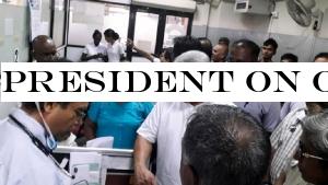 President on observation visit to Colombo National Hospital