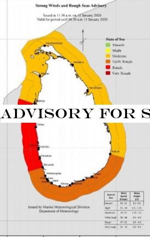 Advisory for Strong Wind and Rough seas