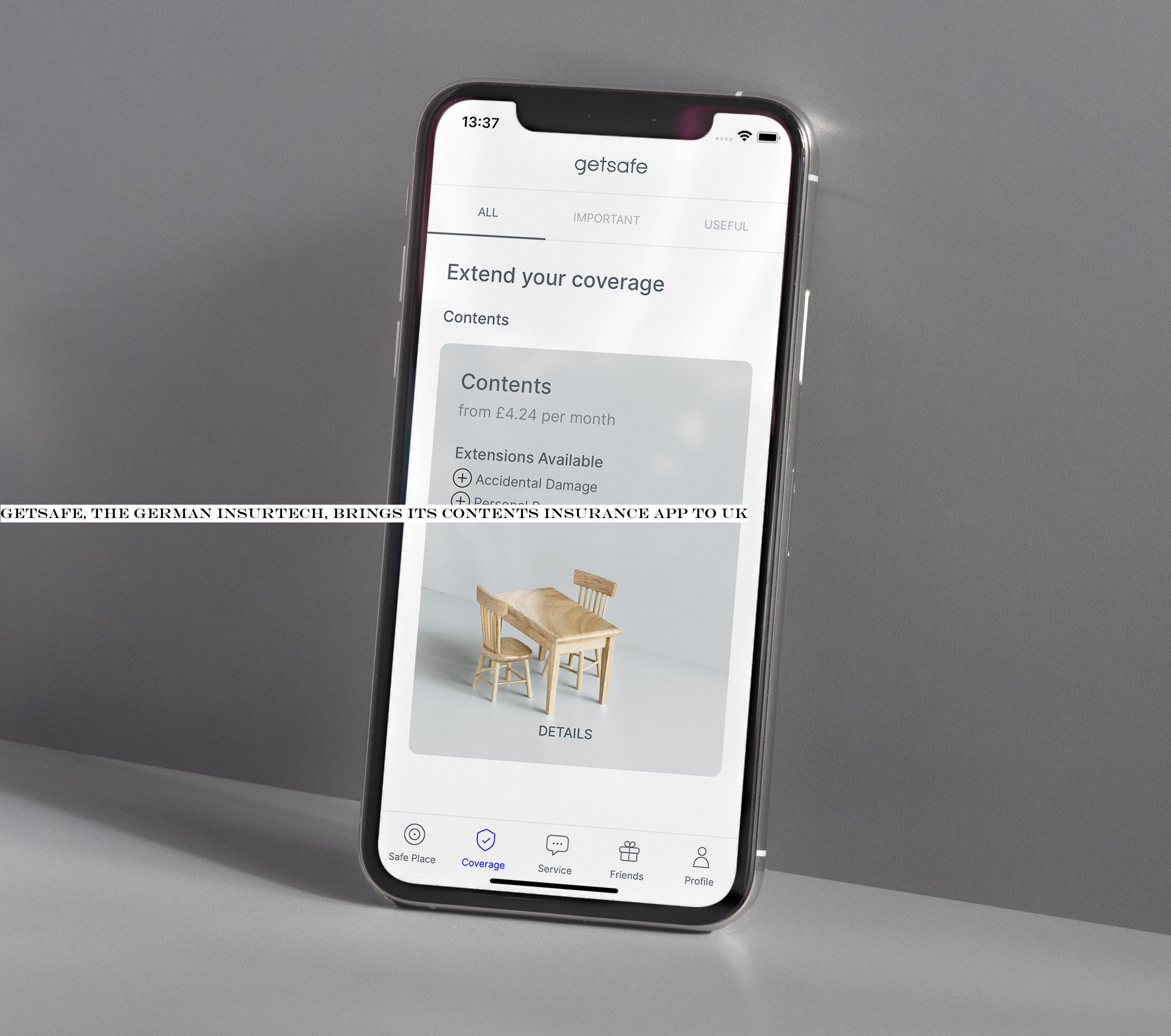 Getsafe, the German insurtech, brings its contents insurance app to UK