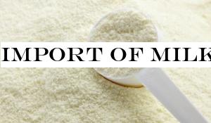 Import of milk powder to be reduced