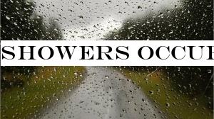 Showers occur at a few places