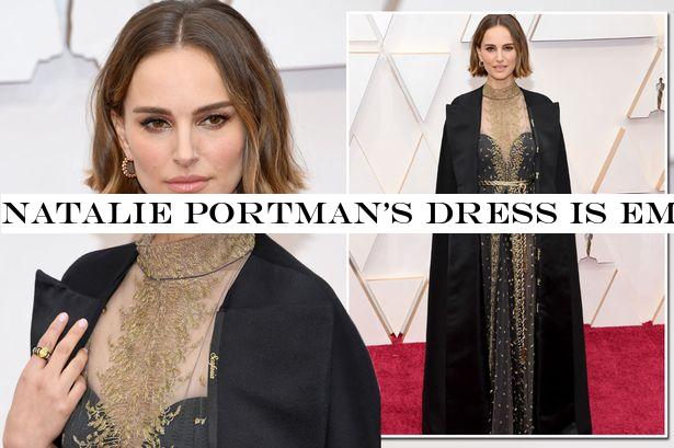 Natalie Portman's dress is embroidered with names of women snubbed by Oscars 2020