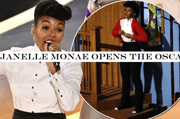 Janelle Monae opens the Oscars with an electric nod to black history and female directors