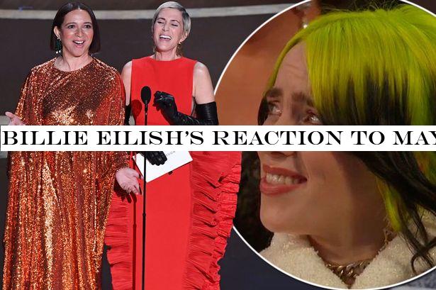 Billie Eilish's reaction to Maya Rudolph and Kristen Wiig at the Oscars has viewers in stitches