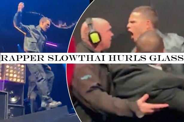 Rapper Slowthai hurls glass into crowd at NME Awards before ugly confrontation