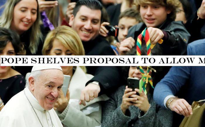 Pope shelves proposal to allow married men to be priests in remote areas